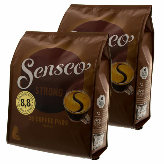 Senseo Kaffeepads Kräftig / Strong, Intensiver und Vollmundiger Geschmack, Kaffee, 72 Pads