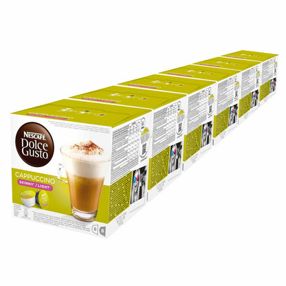 Nescafé Dolce Gusto Cappuccino light, weniger Kalorien, Kaffee, Kaffeekapsel, 6er Pack, 6 x 16 Kapseln (48 Portionen)