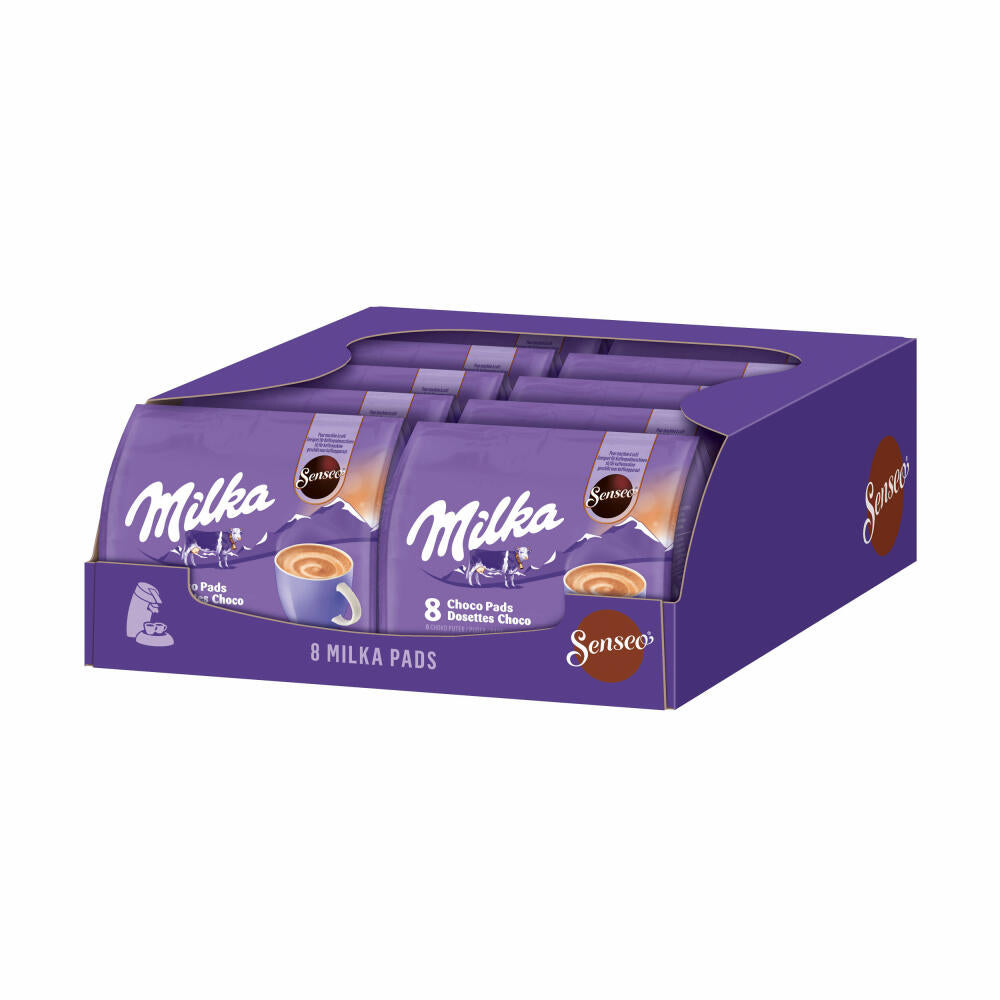 Senseo Milka Choco Pads Set of 10, Chocolate Drink, Cocoa Drink, Coffee Pads, 10 x 8 Pads / Portions