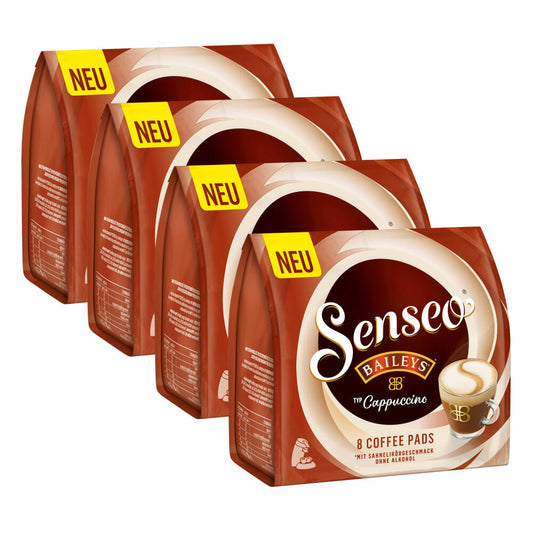 Senseo Type Cappuccino Baileys Coffee Pads, Aromatic, Coffee, Instant Coffee, 4 x 8 Pads