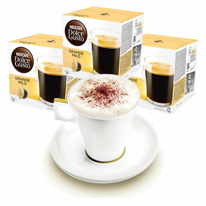 Nescafé DOLCE GUSTO Tassen Geschenkset, 3 Packungen mit Becher Grande Mild, Kaffee, Kaffeekapsel, Kapseln