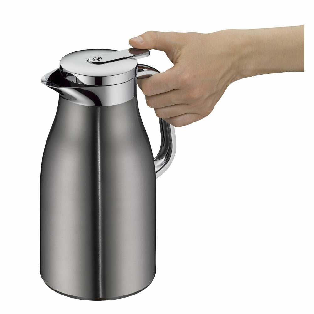 Alfi Skyline vacuum flask, thermos flask, stainless steel, cool grey matt, 1 L, 1321234100