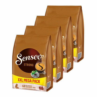 Senseo Coffee Pads Strong / Strong, Pack of 4, Powerful Taste, Coffee, 192 Pads