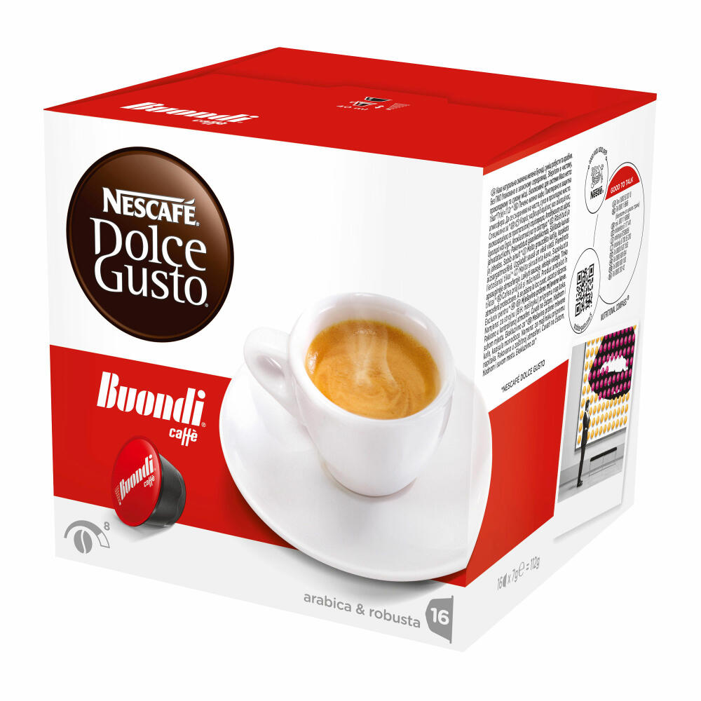 Nescafé Dolce Gusto Espresso Buondi, Bondi, Kaffee, Kaffeekapsel, 3er Pack, 3 x 16 Kapseln