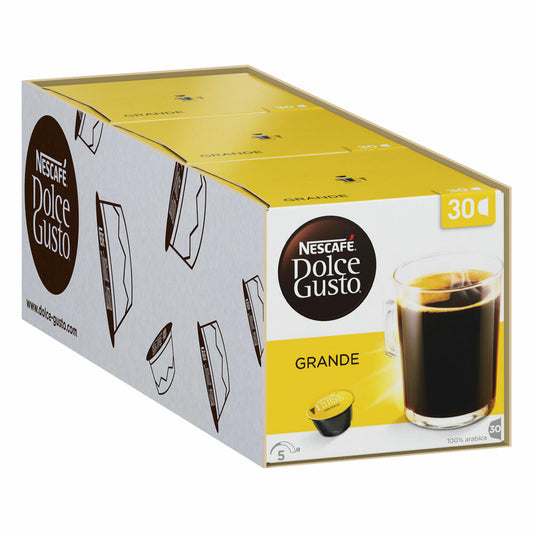 Nescafé Dolce Gusto Grande Vorratsbox, 3er Set, Kaffee, Cafe mit Crema, Kaffeekapseln, 3 x 30 Kapseln