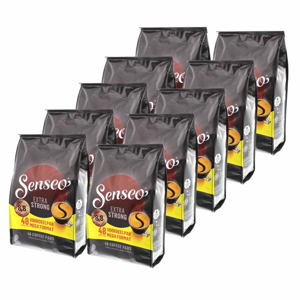 Senseo Kaffeepads Extra Strong / Extra Kräftig, Intensiver und Vollmundiger Geschmack, Kaffee für Kaffepadmaschinen, 480 Pads