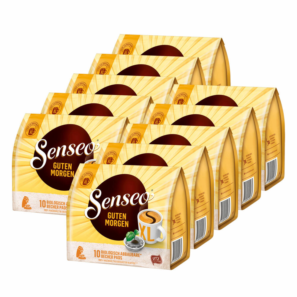 Senseo Coffee Pads Good Morning XL, Strong &amp; Intense, Coffee Pads, Pack of 10, á 125 g