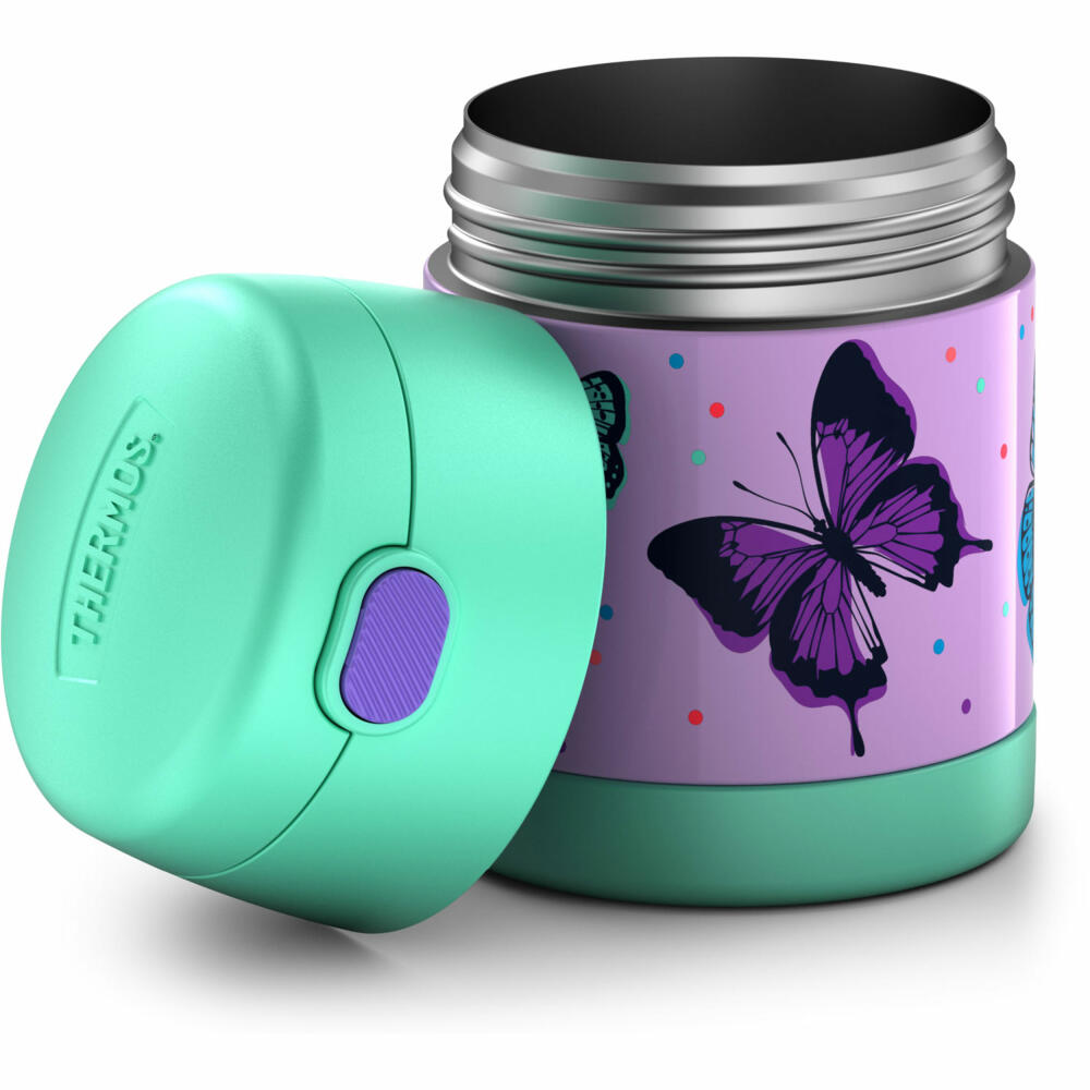 THERMOS kids insulated food container FUNTAINER FOOD JAR, food container, thermal container, stainless steel, Butterflies, 300 ml, 4110401030