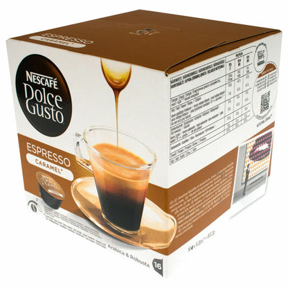 Nescafé DOLCE GUSTO Tassen Geschenkset, 3 Packungen mit Becher Espresso Caramel, Kaffeekapsel, Kaffee, Kapseln