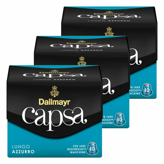 Dallmayr Capsa Lungo Azzurro, Nespresso Kompatibel Kapsel, Kaffeekapsel, Röstkaffee, Kaffee, 30 Kapseln