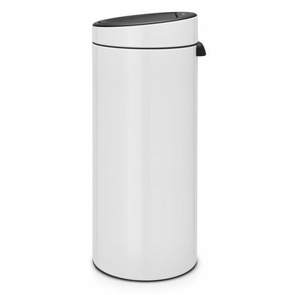 Brabantia Touch Bin, Mülleimer, Abfalleimer, Papierkorb in White, 30 Liter, 115141