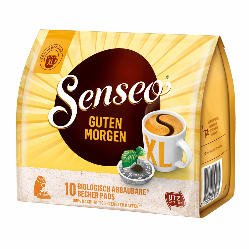 Senseo Kaffeepads Guten Morgen XL, 3er Pack, Stark & Intensiv, Kaffee Pads, je 10 Pads, mit Tasse