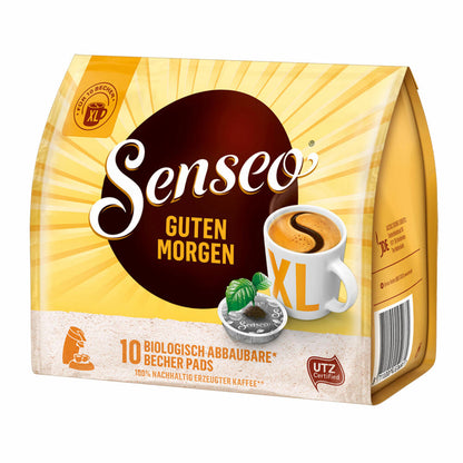 Senseo Coffee Pads Good Morning XL, Pack of 3, Strong &amp; Intense, Coffee Pads, 10 Pads Each, with Cup