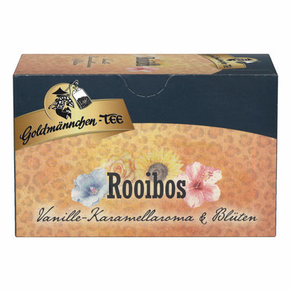 Goldmännchen Tea Rooibos Vanilla - Caramel with Flowers, Rooibos Tea, Herbal Tea in a Bag, 20 Individually Sealed Tea Bags