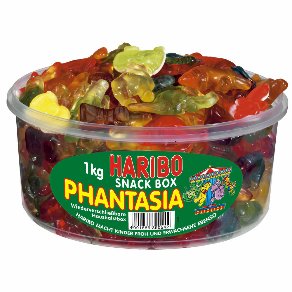 Haribo Classics Runddosen 2er Set, Color-Rado, Phantasia, Fantasia, Gummibärchen, Weingummi, Fruchtgummi, 2 x 1000g Dose