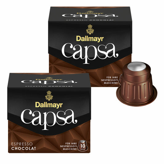 Dallmayr Capsa Espresso Chocolat, Nespresso Compatible Capsule, Coffee Capsule, Roasted Coffee, Coffee, 20 Capsules