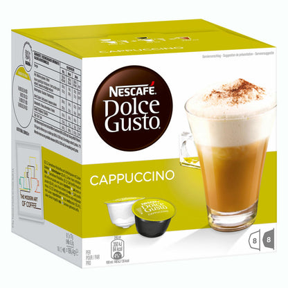 Nescafé Dolce Gusto Cappuccino, Milchkaffee, Kaffeekapsel, Kaffee, 80 Kapseln (40 Portionen)