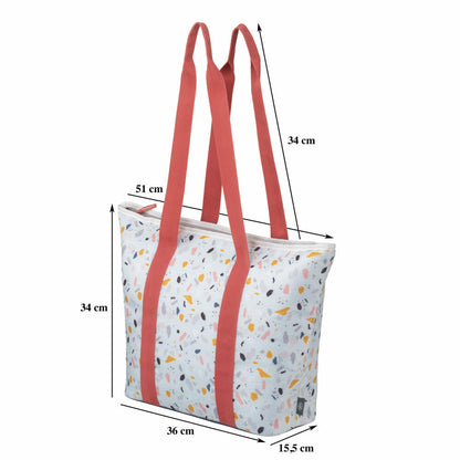 alfi cooler bag ISO SHOPPER, insulated bag, shopping bag, thermo shopper, polyester, terrazzo, 17 L, 0007442170