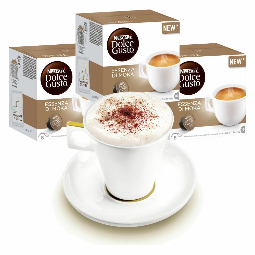 Nescafé DOLCE GUSTO Cups Gift Set, 3 Packs with Cup Essenza di Moka, Coffee, Cafe, Coffee Capsule, Capsule