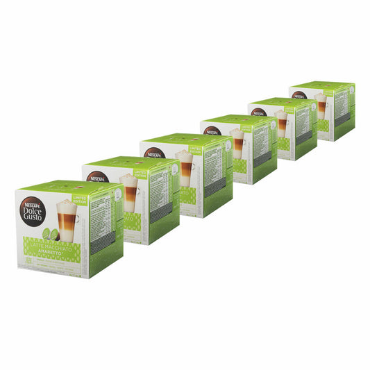 Nescafé Dolce Gusto Latte Macchiato Amaretto Set of 6, Coffee Capsules, Coffee, 6 x 16 Capsules (48 Servings)