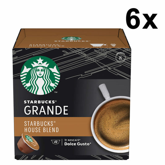 Nescafé Dolce Gusto Starbucks House Blend Grande 6er Set, Kaffee, Röstkaffee, Kaffeekapseln, 6 x 12 Kapseln