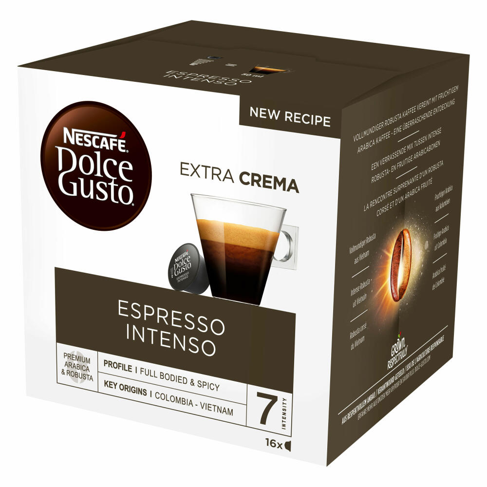 Nescafé DOLCE GUSTO Tassen Geschenkset, 3 Packungen mit Becher Espresso Intenso, Stark, Kaffee, Kaffeekapsel, Kapseln