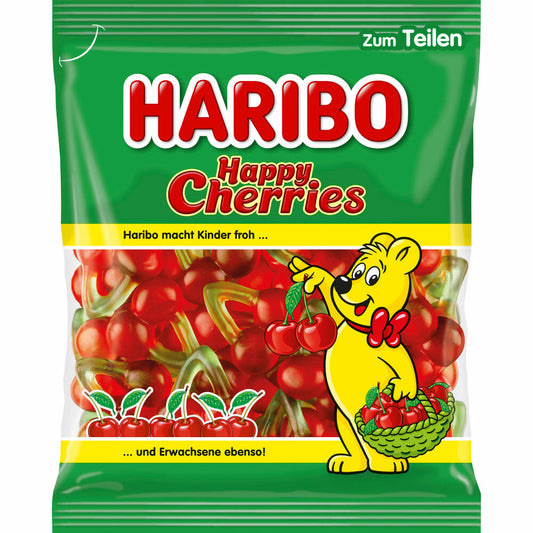 Haribo Happy Cherries, Kirsche, Fruchtgummi, Weingummi, im Beutel, Tüte, 175 g