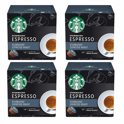 Nescafé Dolce Gusto Starbucks Espresso Roast Espresso Set of 4, Coffee, Roasted Coffee, Coffee Capsules, 4 x 12 Capsules