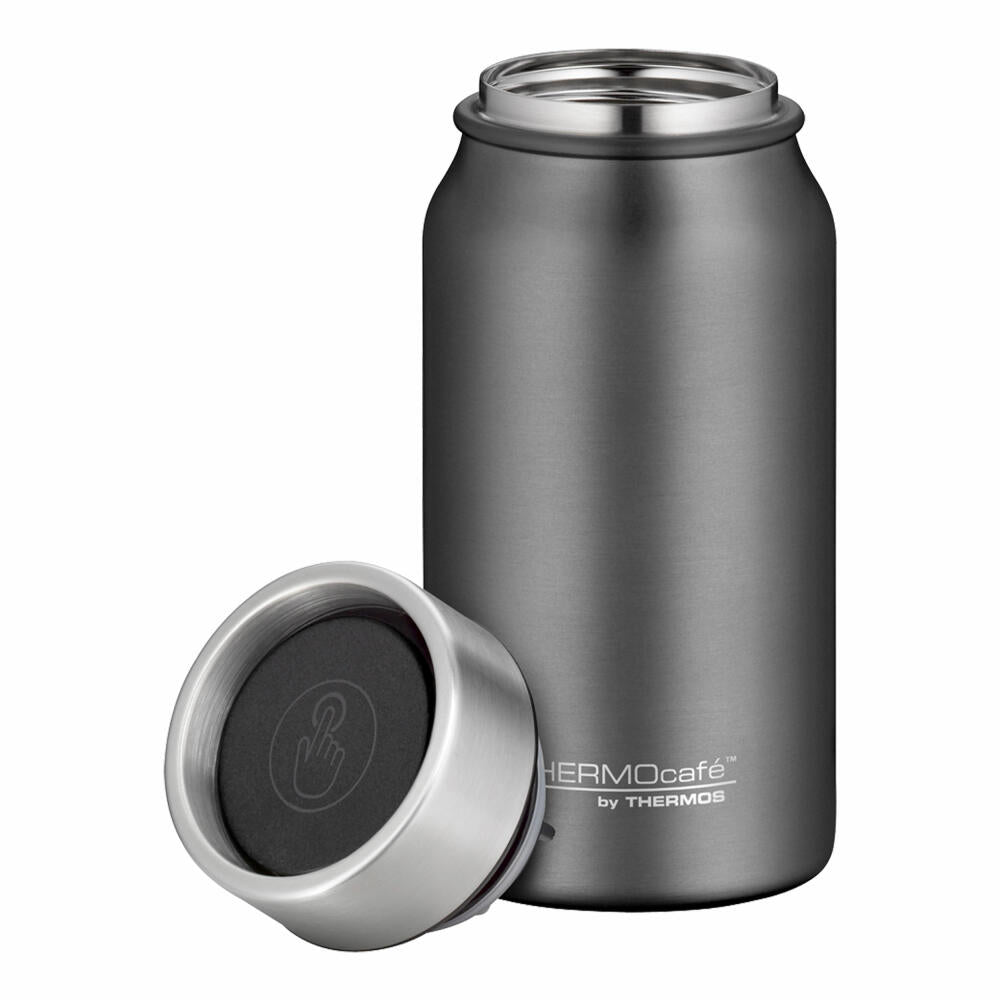 Thermos TC Drinking Mug, Thermobecher, Trinkbecher, Isobecher, Thermo Becher, Edelstahl, Cool Grey, 350 ml, 4097.234.035