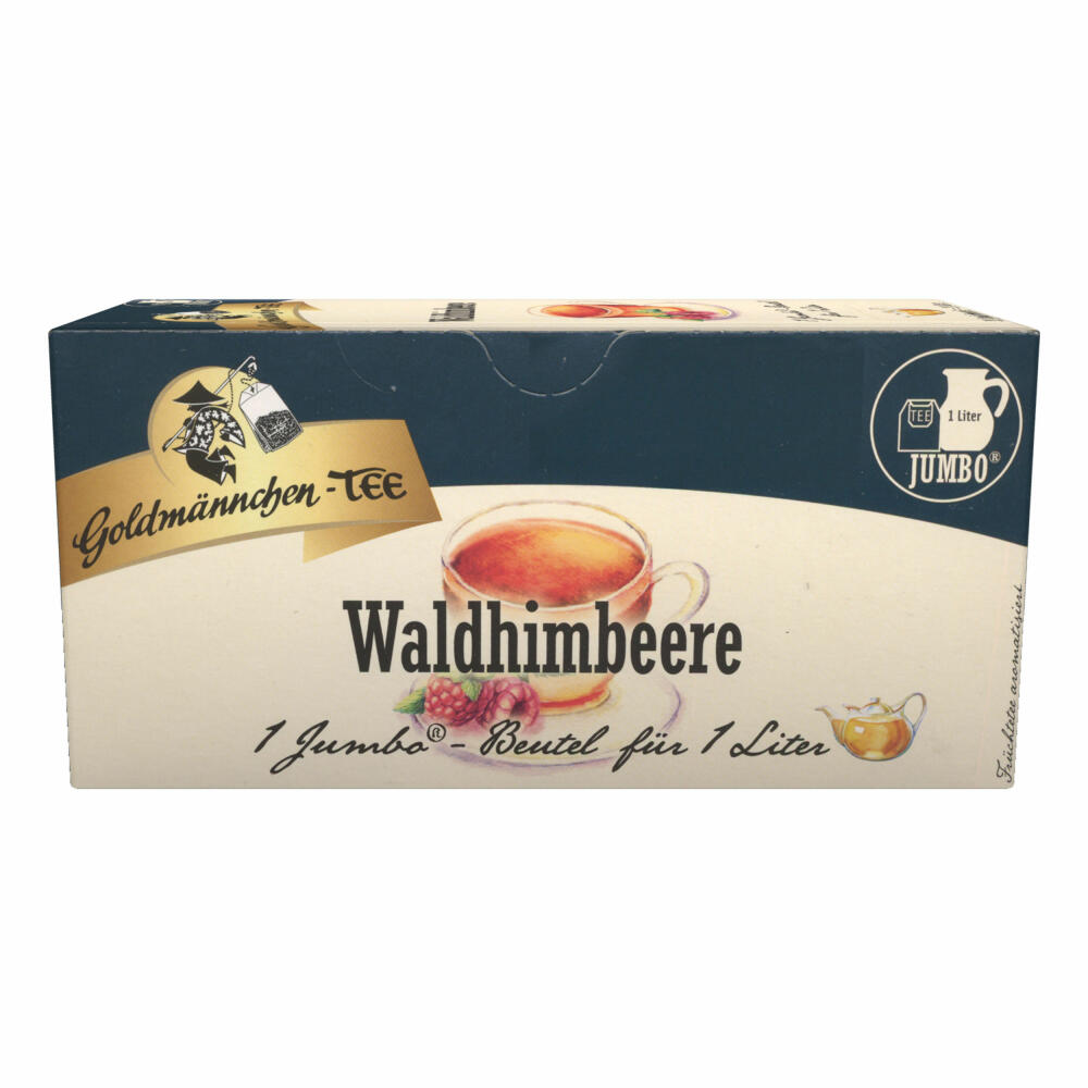 Goldmännchen Jumbo Tee Waldhimbeere, Waldhimbeertee, Himbertee, 20 Teebeutel, Große Beutel, 3127