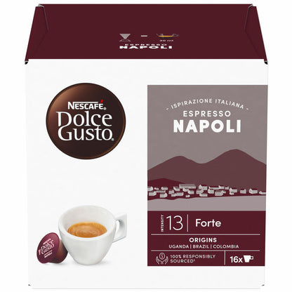 Nescafé Dolce Gusto Espresso Napoli, roasted coffee, coffee capsules, 16 capsules