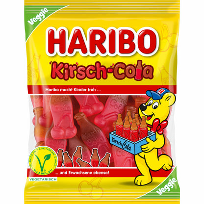 Haribo Kirsch-Cola, Fruchtgummi, Weingummi, im Beutel, Tüte, 175 g