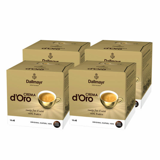 Nescafé Dolce Gusto Dallmayr Crema d´Oro, Kaffee, Kaffeekapsel, 4er Pack, 4 x 16 Kapseln