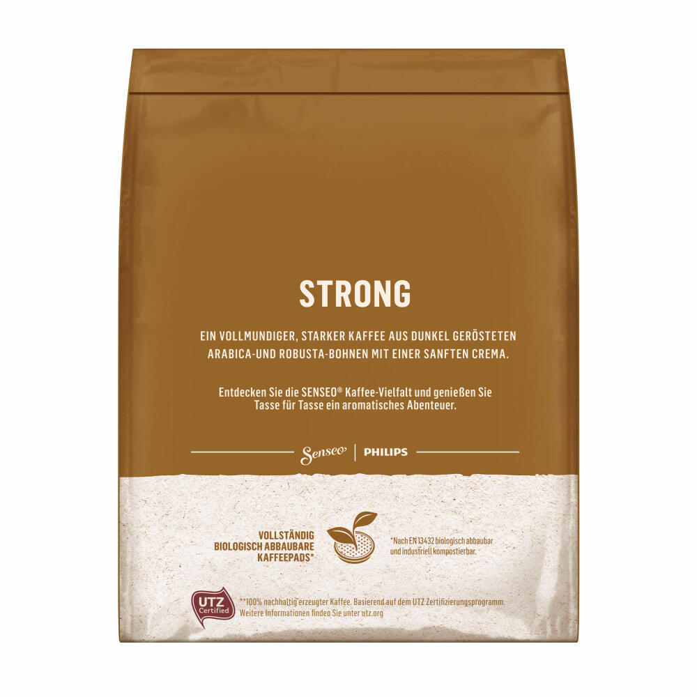 Senseo Coffee Pads Strong Bulk Pack, Strong, Ground Roasted Coffee, 32 Pads