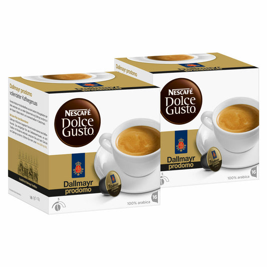 Nescafé Dolce Gusto Dallmayr prodomo, coffee, coffee capsule, pack of 2, 2 x 16 capsules