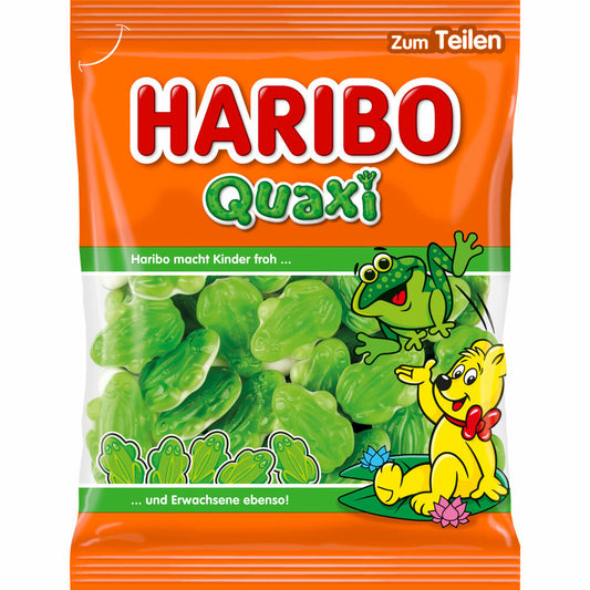 Haribo Quaxi, Frösche, Fruchtgummi, Schaumzucker, im Beutel, Tüte, 175 g