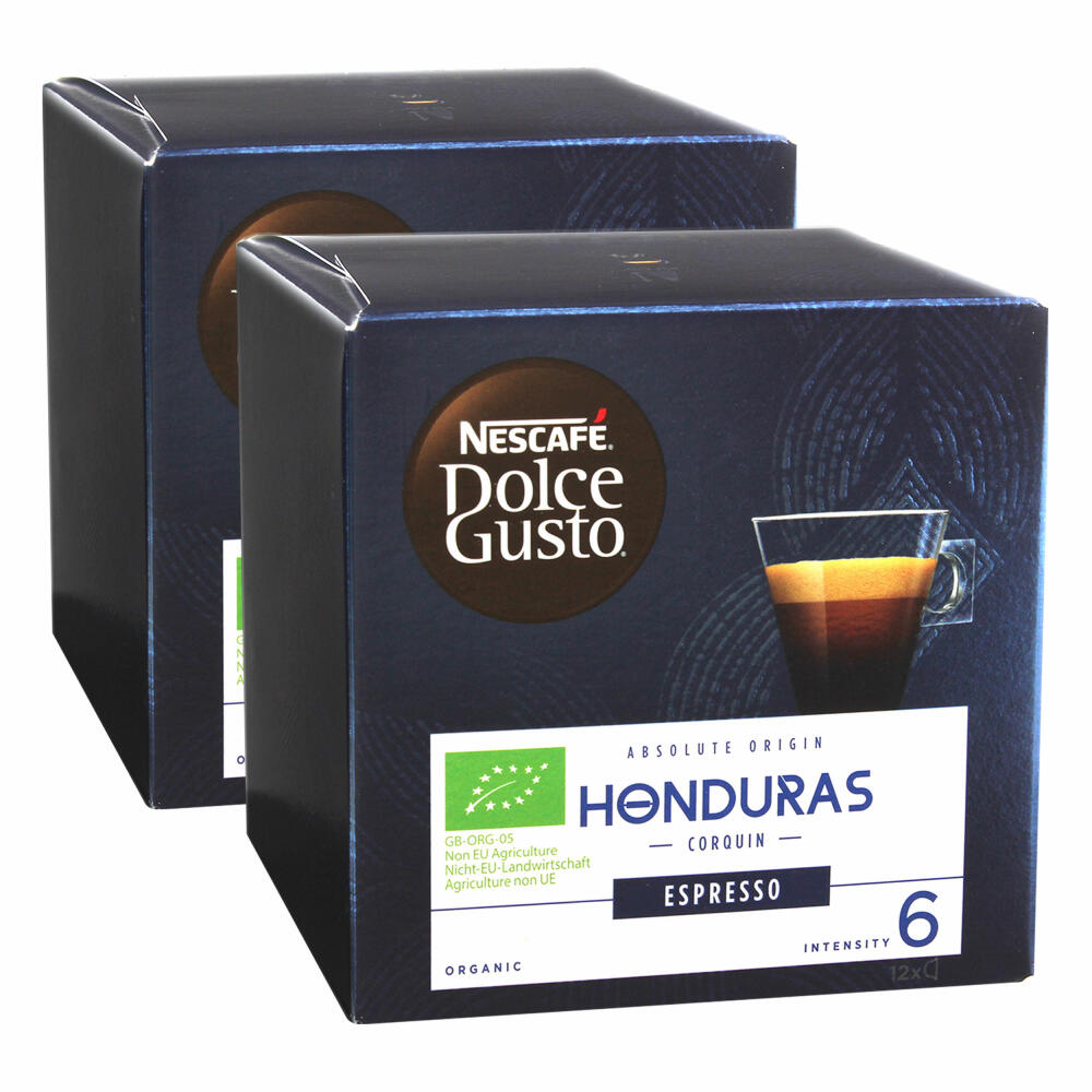 Nescafé Dolce Gusto Absolute Origin Honduras Corquin Espresso, Coffee Capsule, Coffee Capsule, Roasted Coffee, Organic, 24 Capsules