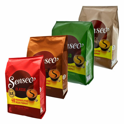 Senseo Hamsterkauf Set2, emergency supply pack, coffee pads, 4 varieties, 192 pads / portions