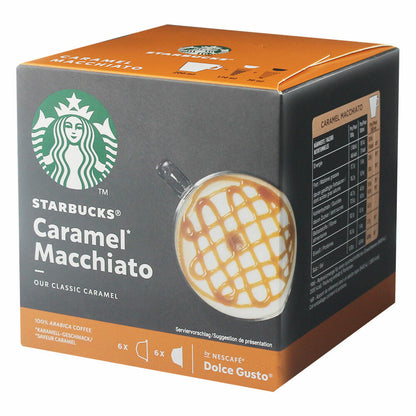 Nescafé Dolce Gusto Starbucks Macchiato Set, Latte Macchiato &amp; Caramel, 2 Varieties, Coffee, Coffee Capsules, 2 x 12 Capsules