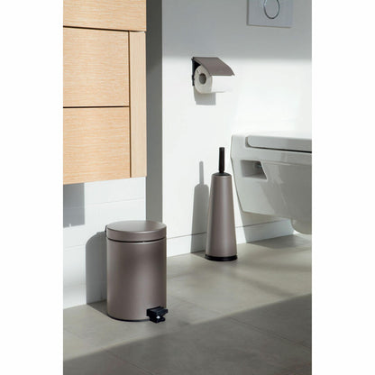 Brabantia ReNew Toilettenbürstengarnitur, WC-Garnitur, Toilettenbürste, Klobürste, Platinum, 477324