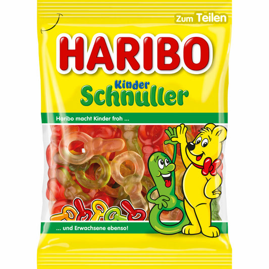 Haribo Kinder Schnuller, Fruchtgummi, Weingummi, im Beutel, Tüte, 175 g