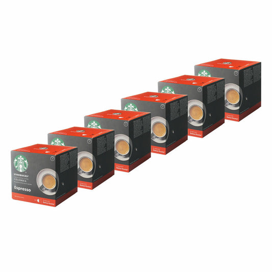 Nescafé Dolce Gusto Starbucks Colombia Espresso 6er Set, Kaffee, Röstkaffee, Kaffeekapseln, 6x12 Kapseln