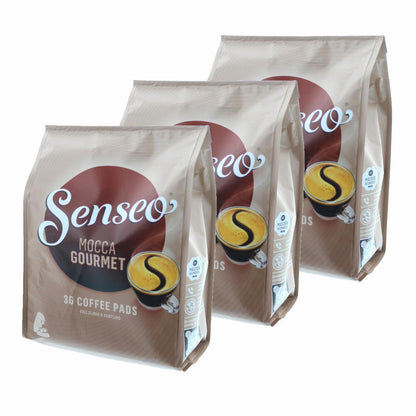 Senseo Kaffeepads Mocca Gourmet, Frisch & Intensiv, Kaffee für Kaffepadmaschinen, 108 Pads