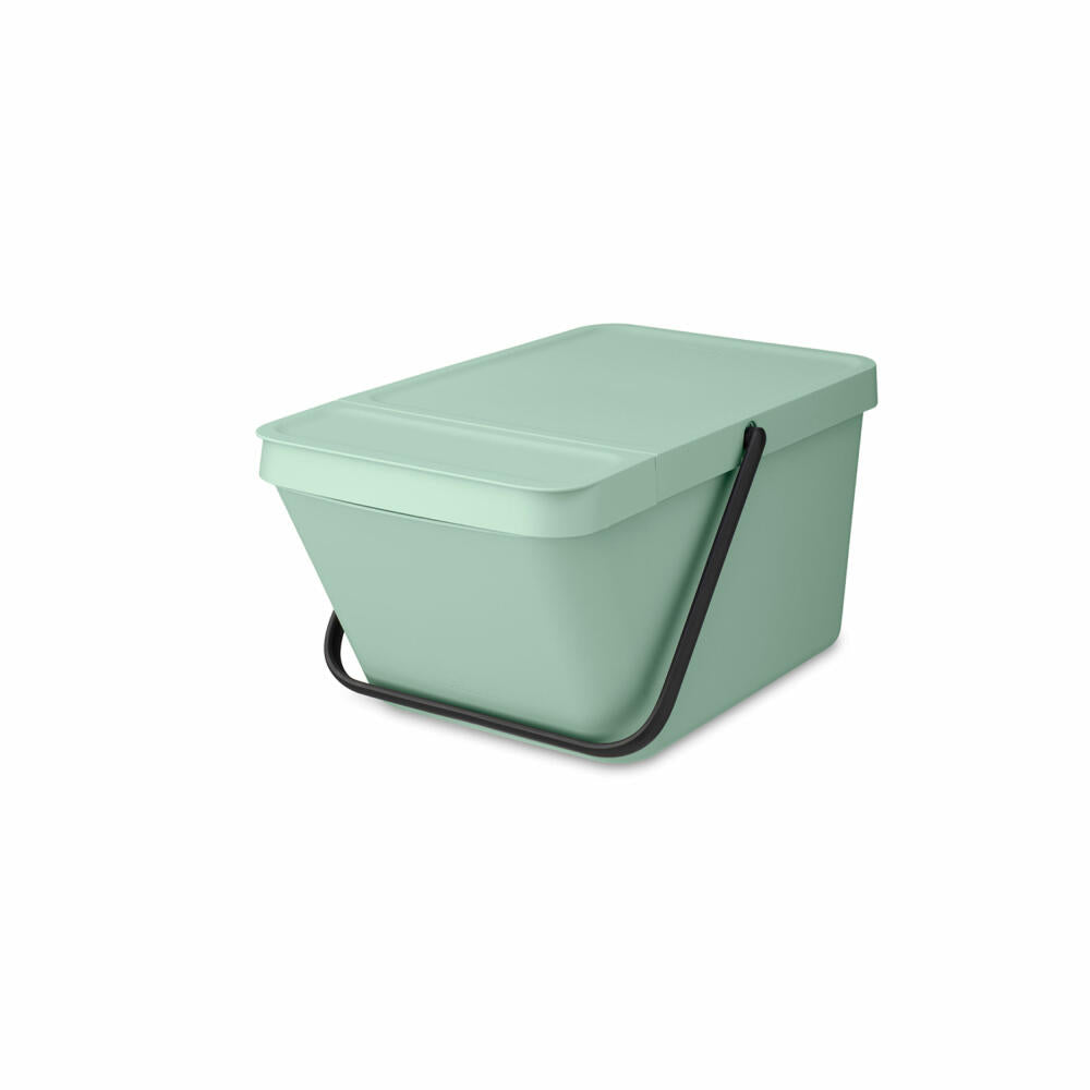 Brabantia Abfallbehälter Sort & Go, Abfalleimer, Mülleimer, Kunststoff, Jade Green, 20 L, 277764