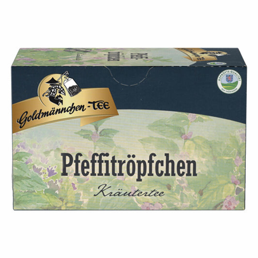 Goldmännchen Tee Pfeffitröpfchen Minze-Zitrone, Pfefferminz, Früchtetee, 20 einzeln versiegelte Teebeutel