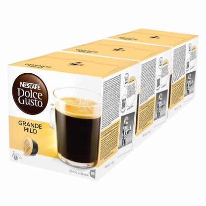 Nescafé Dolce Gusto Grande Mild, Kaffee, Kaffeekapsel, 3er Pack, 3 x 16 Kapseln