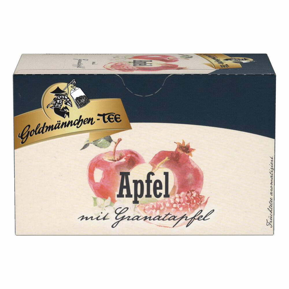 Goldmännchen Tee Apfel-Granatapfel, Früchtetee, 20 einzeln versiegelte Teebeutel