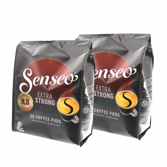 Senseo Kaffeepads Extra Strong / Extra Kräftig, Intensiver und Vollmundiger Geschmack, Kaffee für Kaffepadmaschinen, 72 Pads