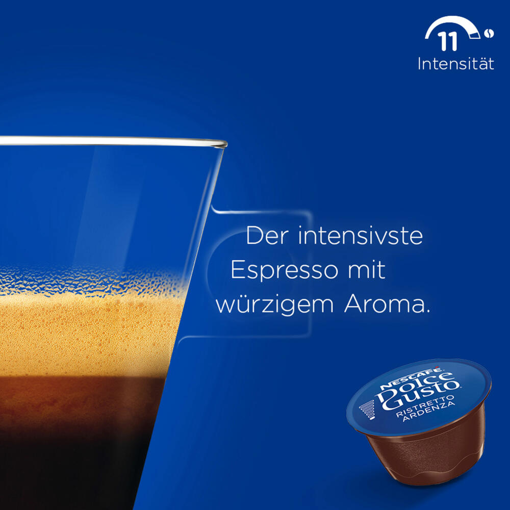 Nescafé Dolce Gusto Espresso Ristretto Ardenza, Strong, Coffee, Coffee Capsule, 16 Capsules / Servings