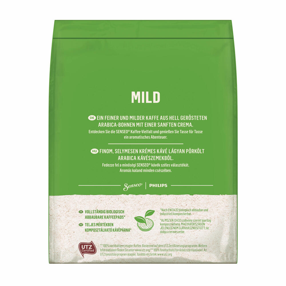 Senseo Coffee Pads Mild Bulk Pack, Gentle, Ground Roasted Coffee, 32 Pads